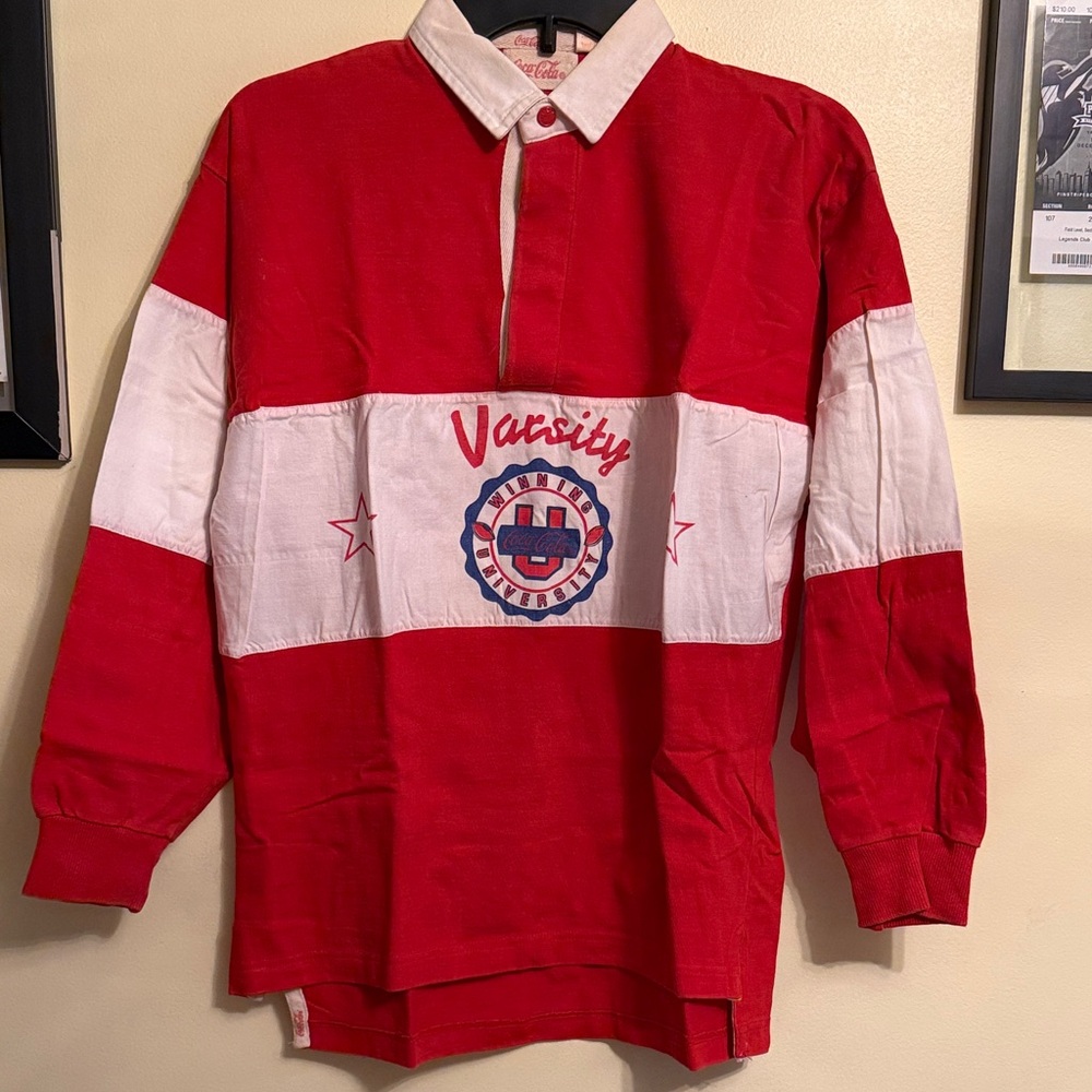 Vintage 8s Coca-Cola Rugby Shirt